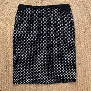 The Limited, Black/White Polka Dot Pencil Skirt